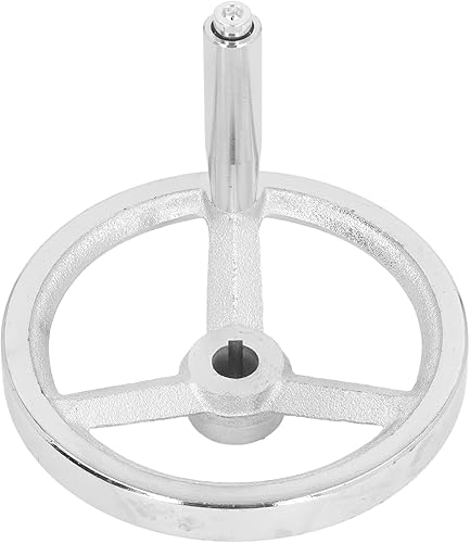 Lathe Handwheel 160MM Cast Iron Chrome Plated Hand Wheel with Removable Handle Milling Grinding Machine - Poueer