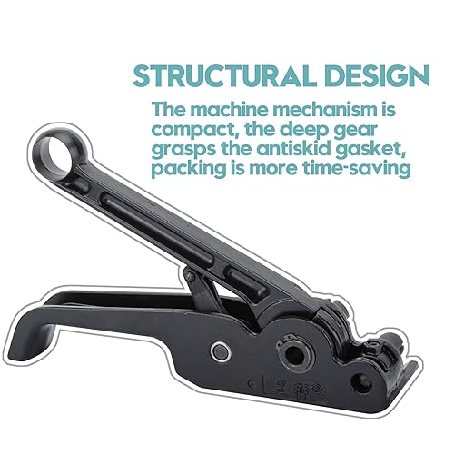 MYFAMIREA Heavy Duty Banding Strapping Kit with Tensioner Tool, 1/2' x 3500FT Polypropylene Plastic Packaging Strapping, 300 Metal Seals, Sealer Tool for Pallets, Logistics, Warehouse (Red) - Poueer