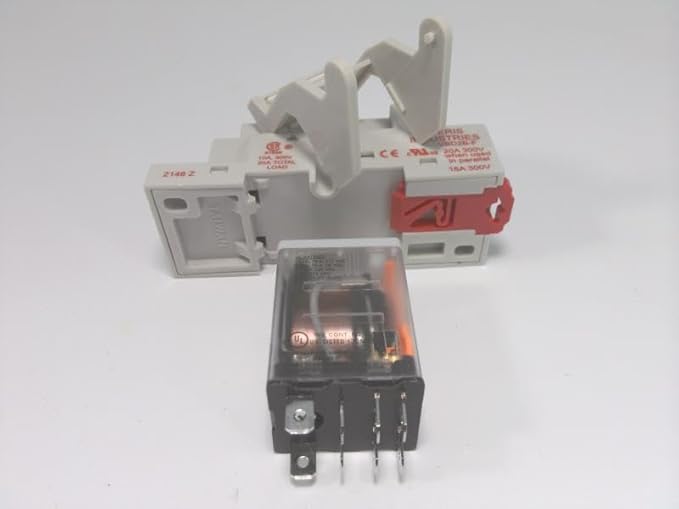 VERIS FKIT-VMD2B-F24D 120VAC 15AMP Rating, 24VDC Coil Rating, DIN Rail Mount, DPDT Relay Output Contacts, Finger Safe TERMINALS, F-KIT Series, Relay Socket KIT - Poueer