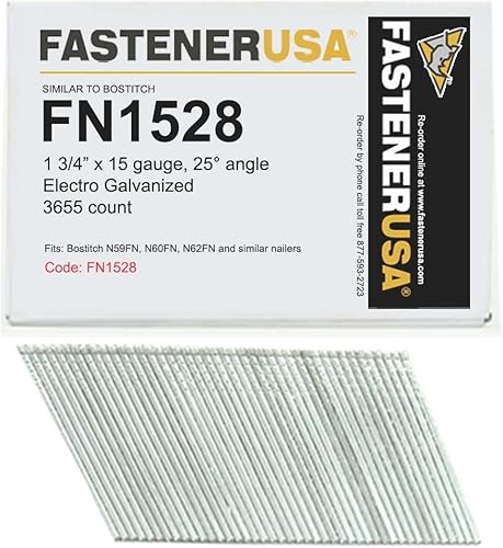 1-3/4' Angle Finish Nails 15GA GALV 3,500ct | FN1528 - Poueer