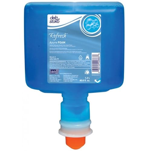 Deb Group 1.2 Liter Refill Blue Refresh Azure Pleasant Scented Foam Soap (3) - Poueer