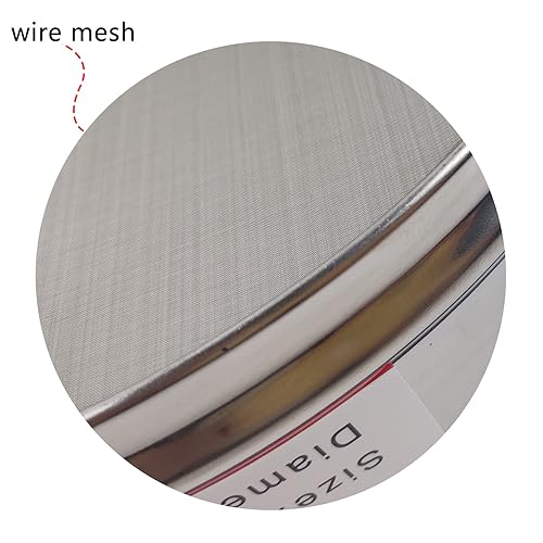 LABALPHA 300 Mesh Lab Sieves, #300 Mesh Test Sieve, 8'' Diameter, 304 Stainless Steel Wire Cloth (0.054mm) - Poueer
