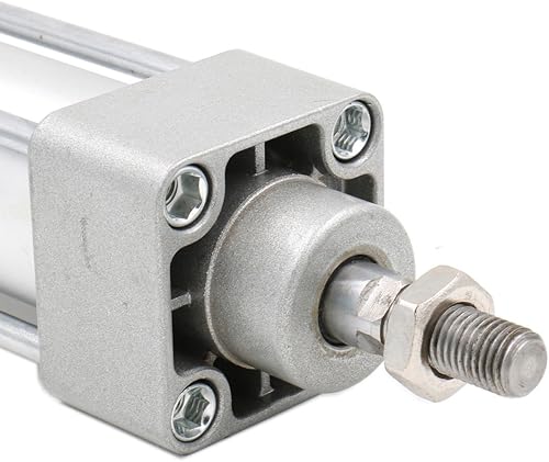 Baomain Pneumatic Air Cylinder SC 32 x 500 PT 1/8, Bore: 1 1/4 inch, Stroke: 20 inch, Screwed Piston Rod Dual Action 1 Mpa - Poueer