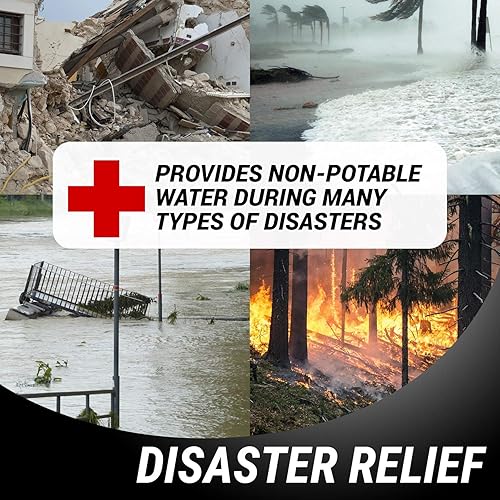 TERA PUMP New Lightweight Water Pump (BPA-Free) Easy to Carry & Food Grade, Fast Siphon, Emergency, Survival Disaster, Hand Transfer for Drinking Water, Fuel etc. - Poueer