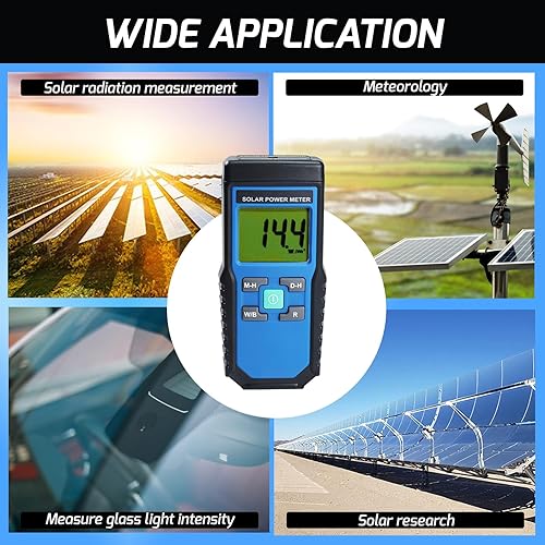 Digital Solar Power Meter BTU W/M2 Tester Handheld Portable - Poueer