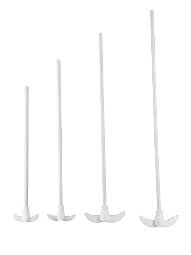 PTFE Overhead Stirrer Electric Stirring Rod Stirrier Mixer Shaft with Foldable Paddle for Lab (600MM-145MM-10MM) - Poueer