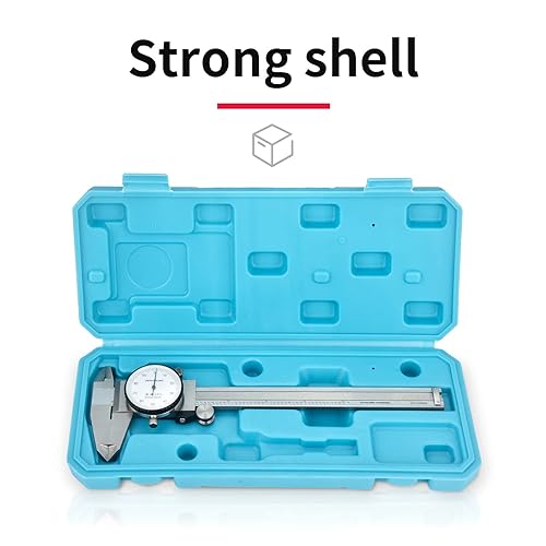 Dial Caliper 6' 150mm Dual Reading Scale Metric System 6' Maximum Measuring 0.001' Graduation Interval (6 inch / 150mm Dual Reading Scale) - Poueer