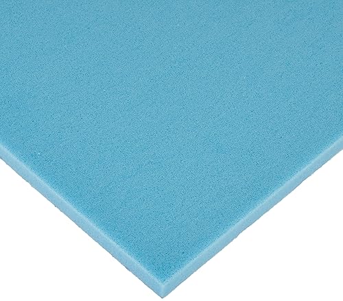 Economy Memory Foam Sheet, 1/2' x 20' x 36', Blue, Non-Adhesive - Poueer