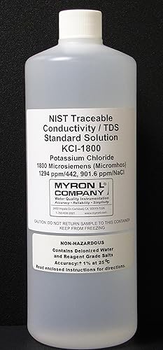 Myron L Company 1800uS Calibration Solution, Quart - Poueer