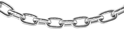 US Stainless Stainless Steel 316 Chain 5/32' (4mm) Medium Link Chain 50' in Poly Bag - Poueer