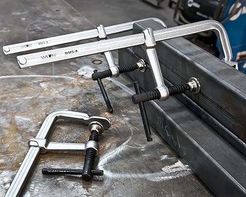 Wilton Light-Duty F-Clamp, 8' Opening, 4-3/4' Throat, 1200 Lbs. Clamping Force (Model 1200S-8) (Pack of 2) - Poueer