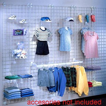 2' X 6' Gridwall Panels - 3 Pcs Box - Grid Wall Display White - Poueer