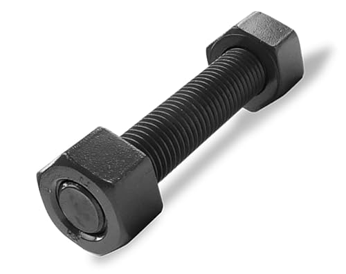 4 Inch Black Oxide Stud and Hex Nut, B7 Grade, 5/8'-11, All Thread, Sterling Seal & Supply (Pack of 8) - Poueer