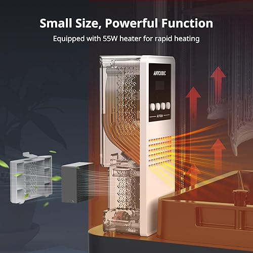 ANYCUBIC 10K Resin 3D Printer, Photon Mono 4 and Mini Purifier & Heater - Poueer