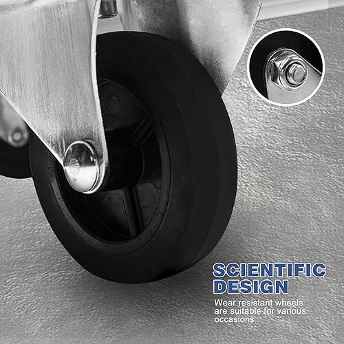 LEADALLWAY Flatbed Cart Aluminum Foldable Platform Cart 440lbs Capacity(29' Lx19 W) - Poueer