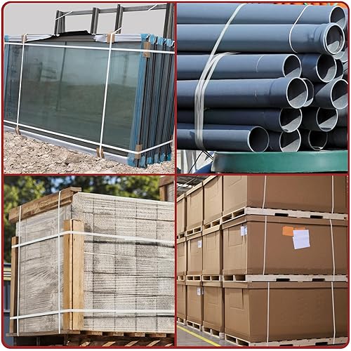 MYFAMIREA Heavy Duty Banding Strapping Kit with Tensioner Tool, 1/2' x 3500FT Polypropylene Plastic Packaging Strapping, 300 Metal Seals, Sealer Tool for Pallets, Logistics, Warehouse (Red) - Poueer