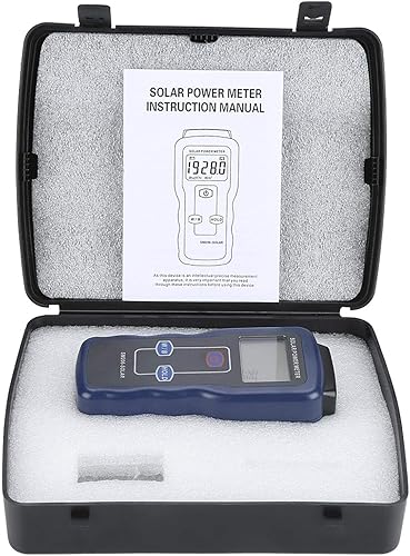 Digital Solar Power Meter, Solar Radiation Measuring Instrument, Solar Energy Tester for Solar Radiation Measurement Solar Energy Research Meteorology - Poueer