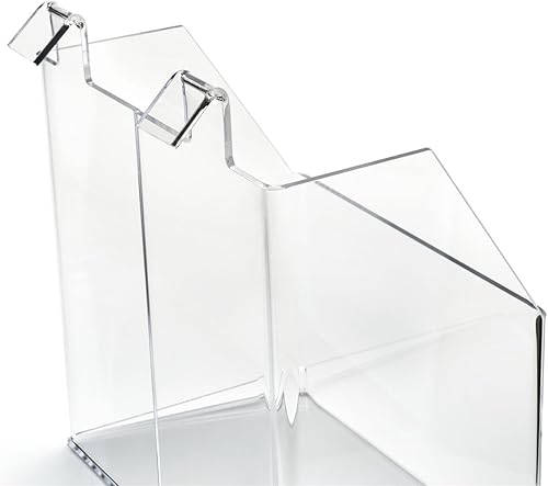 Displays2go Acrylic Display Bin for Gridwall, 4.5” w Opening - Clear (SMGRDADB) - Poueer