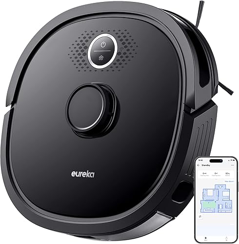 EUREKA Robotic Vacuum Cleaner, NER650 2000Pa Robot Vacuum with LDS Navigation, Smart Mapping and Wi-Fi Connected for Carpet Floor with Alexa Google Assistant Black - Poueer