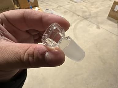 stonylab Glass Hex Head Hollow Glass Stopper, Hexagonal Head Glass Hollow Stopper for 24/40 Outer Joint Glass with Closed Bottom (5 Packs) - Poueer