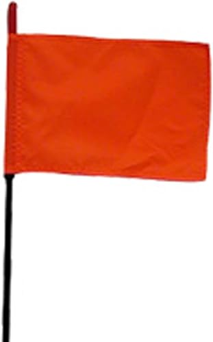 Fire Stick with Orange Safety Flag - 6FT, Winter ATV/UTV Smowmobile, Enhanced Color Visibility (Red) - Poueer