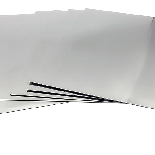 GR2 Titanium Plate Sheet 5PCS Sheets (100x100mm Thickness:1mm) Suitable for Aerospace Industrial - Poueer