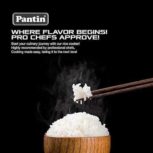Pantin Commercial Electric Rice Cooker – 25 Cups Raw / 50 Cups Cooked Capacity w/Measuring Cup & Scoop – High-Efficiency Large Rice Cooker Commercial Rice Cooker for Restaurants, Hotels and Catering - Poueer