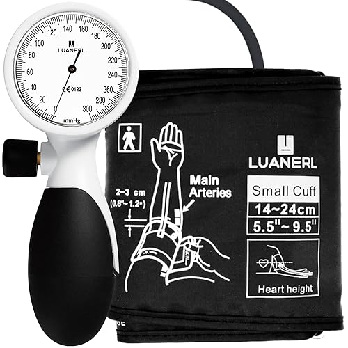 Manual Blood Pressure Cuff Adult 9”-21” Inches (22-53CM) (Large/XL)- Aneroid Sphygmomanometer -Extra Large with Integrated Bulb, Dial and Air Valve, Comfort Cuff | for Clinical or Home Use - Poueer