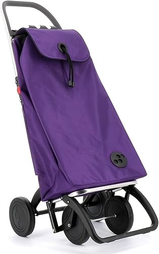 Rolser I-Max MF 4 Wheel Foldable Shopping Trolley - Orange - Poueer