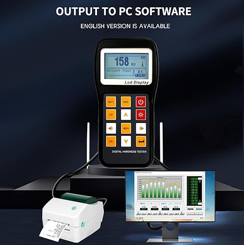 Portable Brinell Hardness Tester KH180,can be Freely Converted to All Hardness Systems (HL, HB, HRB, HRC, HRA, HV, HS) Without Calculation - Poueer