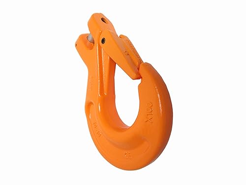 5/8' Clevis Sling Hook with Latch Grade 100 Rigging Lifting Heavy Duty Latch | Pin Included | Overhead Lifting & Rigging | Professional Use - Poueer
