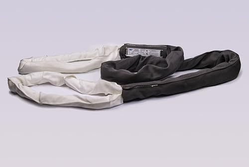 / 3 3/4' Body/Eye to Eye Polyester Round Sling - White / 12 Ft. Long / Ee180X12' / 16,800 Lbs. Vertical - Poueer