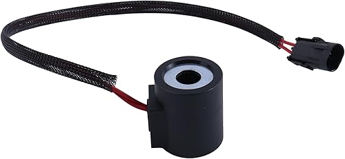 12V Electrical Solenoid Coil AT163482 Compatible with John Deere JD 300D 310D 315D Backhoe Loaders #Serial Numbers 792483 and Above - Poueer