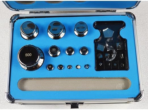 F Grade Stainless Steel Calibration Weight Kit 1mg-1kg Balance Weight The Weight is Equipped with an Aluminum Alloy Box and Comes with Tweezers 25pcs/set - Poueer