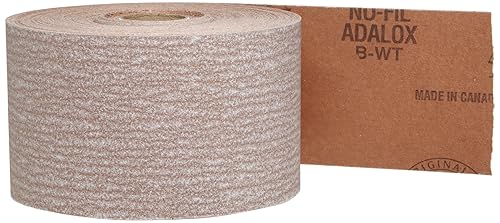 Norton A275 No-Fil Adalox Abrasive Roll, Paper Backing, Pressure Sensitive Adhesive, Aluminum Oxide, Waterproof, Roll 2-3/4' Width x 45yd Length, Grit 240 (Pack of 1) - Poueer