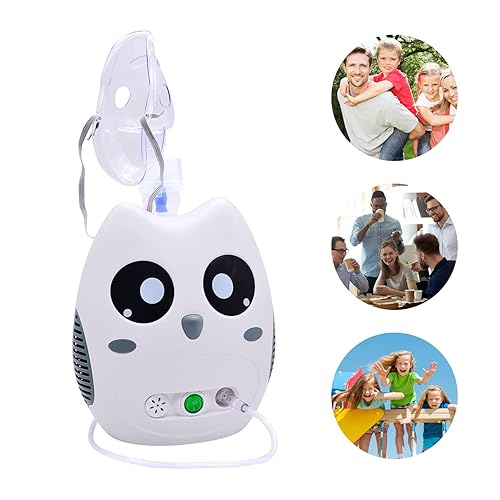 NEBUIZER, Portable Nebulizer Machine for Kids and Adults, Home Use Device with Complete Kits of Accessories,Cartoon Design - Poueer