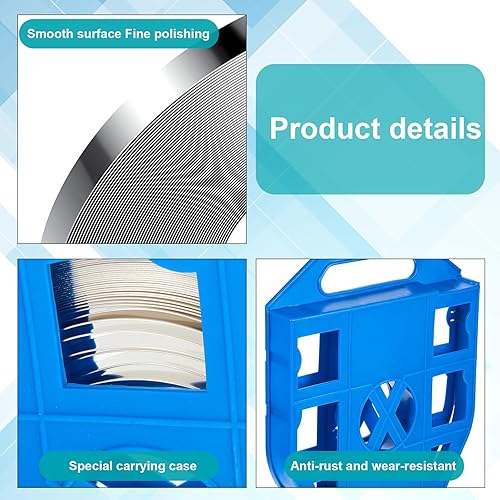 Amylove 1 Roll 304 Stainless Steel Strapping Band Coil, 100 Feet x 0.75 Inch x 0.03 Inch Steel Strapping Roll, Strap Metal Banding Tools in Plastic Self Dispensed Case with Handle - Poueer