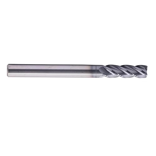 BestParts High Performance 5pcs 7/16' Solid Carbide Square End Mills, AlTiN Coated, 4 Flute, 30 Degree Helix, 7/16' Cutting Diameter, 7/16' Shank Diameter, 1' Length of Cut, 2-3/4' Overall Length - Poueer