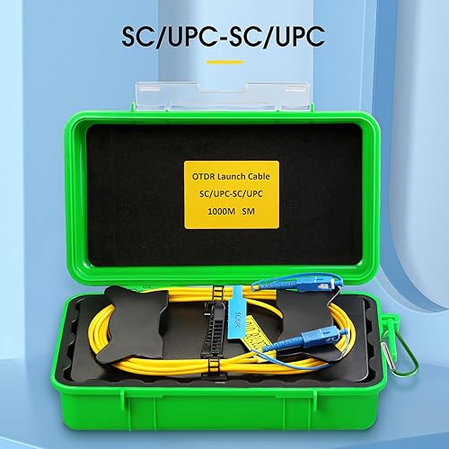 OTDR SCAPC-SCAPC 1KM Fiber Optic Transmission Launch Cable Box Fiber Optic Testing Extension line Transmission Cable Ring Test Tools OTDR Dead Zone Eliminator Test Tool - Poueer