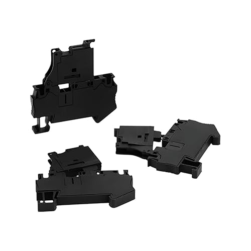 10Pcs ST 4-HESI Black 5X20 Fuse Holder with Disconnect Lever Spring Fuse Terminal Block DIN Rail Connector ST4-HESI(Without Fuse) - Poueer