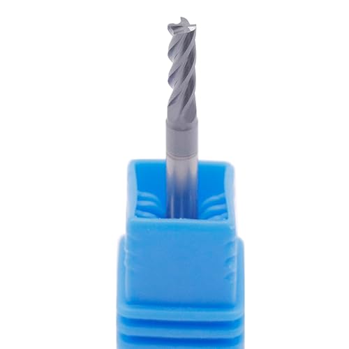 BestParts High Performance 5pcs 7/16' Solid Carbide Square End Mills, AlTiN Coated, 4 Flute, 30 Degree Helix, 7/16' Cutting Diameter, 7/16' Shank Diameter, 1' Length of Cut, 2-3/4' Overall Length - Poueer