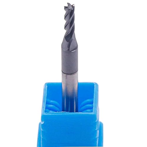 BestParts High Performance 5pcs 7/16' Solid Carbide Square End Mills, AlTiN Coated, 4 Flute, 30 Degree Helix, 7/16' Cutting Diameter, 7/16' Shank Diameter, 1' Length of Cut, 2-3/4' Overall Length - Poueer