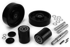 H-2708 H-2900 & H-3045 Complete Wheel Kit for Manual Pallet Jack - Black - Poueer