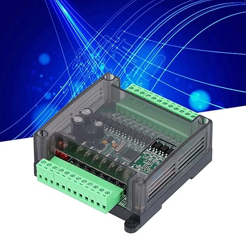 Garosa PLC Control Board DC12V Programmable Logic Controller Module 12 in 8 Out Pluggable 2N20MT Industrial Control Board(Add Shell) - Poueer