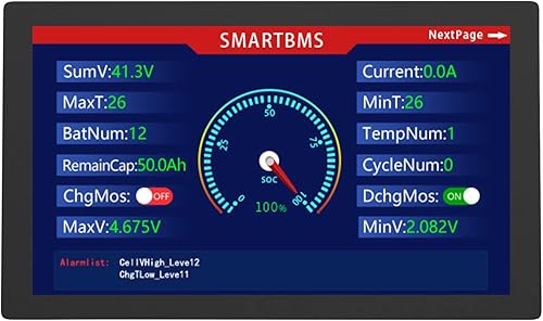 DALY Accessory 4.3 Inch Touch Screen Display with UART Port Smart BMS - Poueer
