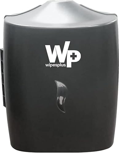 Wall Mounted Wipe Dispenser, Wet Wipes Holder, for WipesPlus Refill Bags with Lock for Supermarkets, Retail, and Business, Plastic, 13.5 Inches, Black - Poueer