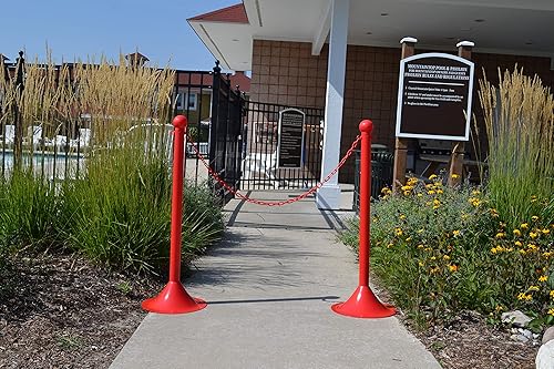 Mr. Chain Plastic Barrier Chain, Yellow, 3-Inch Link Diameter, 100-Foot Length (80002-100) - Poueer