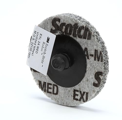 Scotch-Brite Roloc EXL Unitized Wheel TR, 2 in x NH 2S FIN, 15 per carton - Poueer