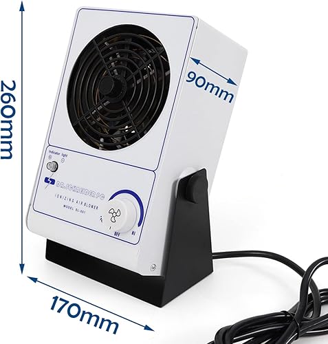 110V 60Hz Ionizing Air Blower Fan Anti Electrostatic Ion Blower Anti-Static Ionizer ESD Static Electricity Elimination Eliminator Fan Adjustable Wind Speed - Poueer
