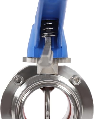 3 Inch Tri Clamp Sanitary Butterfly Valve with Trigger Handle Stainless Steel 304 Tri Clamp Clover (2 Pack 3 Inch Trigger Butterfly Valve) - Poueer